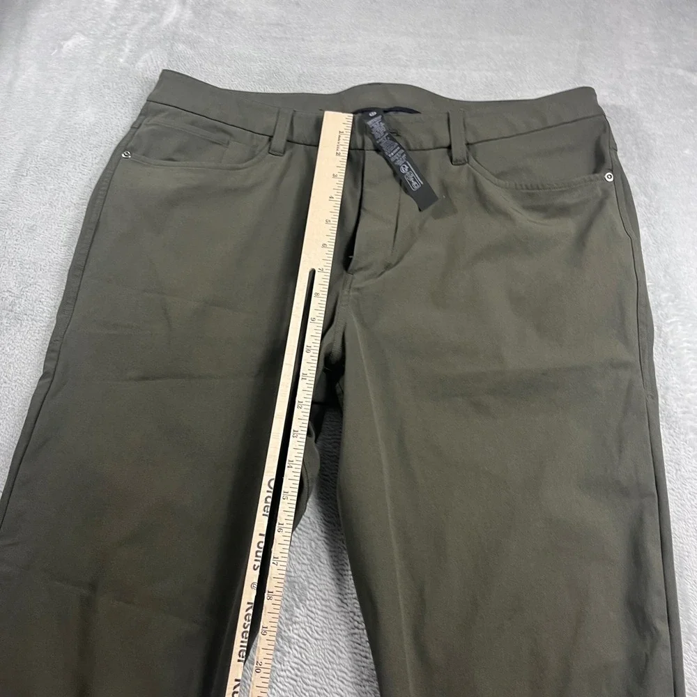 Lululemon ABC Pant Slim 36‎ Olive Green Warpstreme 5 Pocket Commuter Trousers